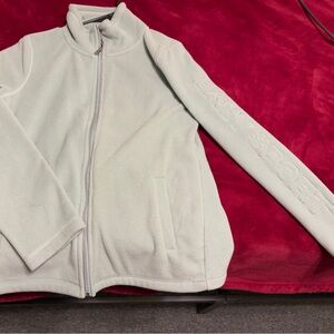 Dkny Sport Light Gray Fleece Jacket